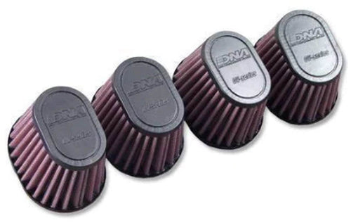 DNA OVAL RUBBER TOP 87mm Long Clamp on 44mm Set of 4 - Motorcycle Performance Store