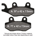 EBC Motorcycle Brake Pads for SUZUKI DR 350 SE 1996-1999