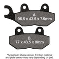 EBC Motorcycle Brake Pads for TRIUMPH HINCKLEY PRODUCED MACHINES Trident 750 1992-1998