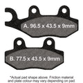 EBC Motorcycle Brake Pads for SUZUKI AN 250 Skywave Type M BA-CJ45A 2007-2008