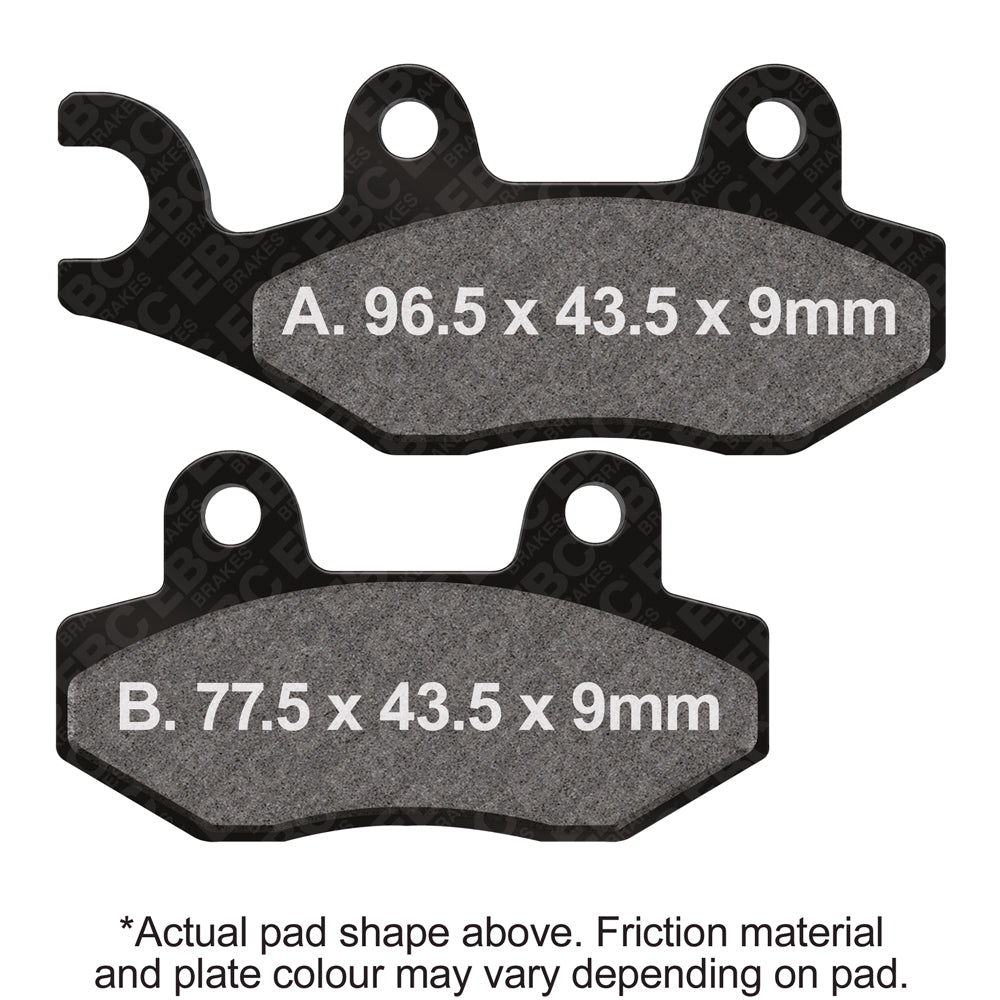 EBC Motorcycle Brake Pads for SUZUKI AN 250 Skywave Type M BA-CJ45A 2007-2008