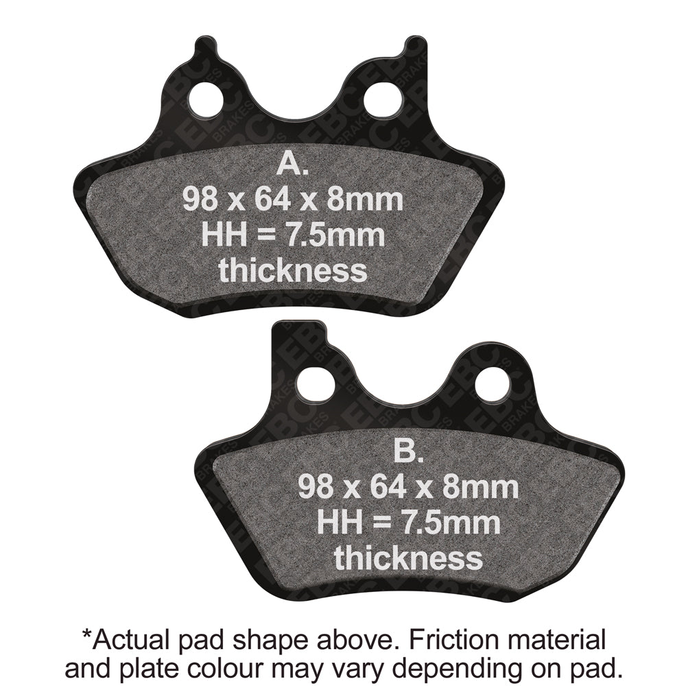 EBC Motorcycle Brake Pads for HARLEY DAVIDSON Dyna FXDWG Wide Glide 2000-2003