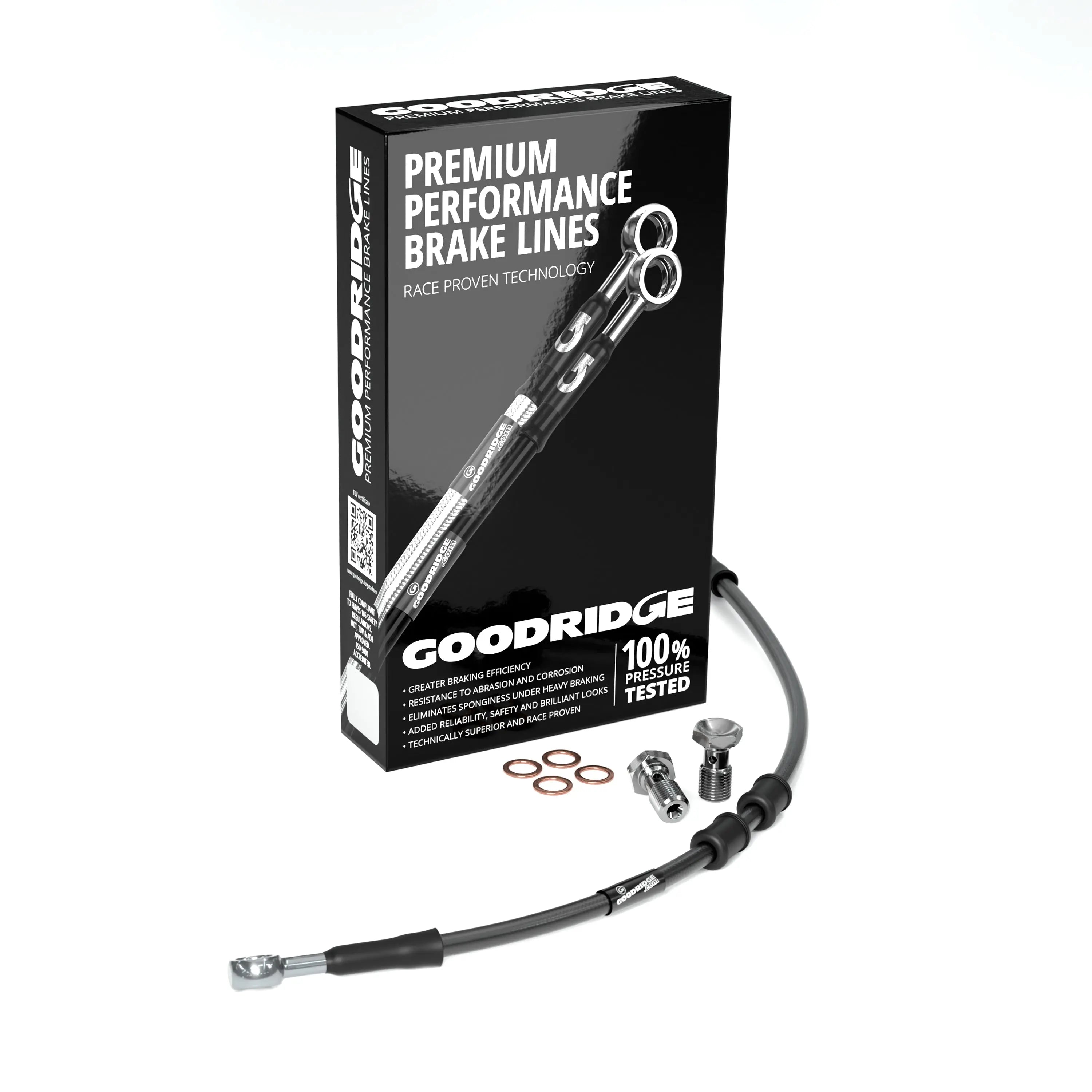FRONT UPPER BRAKE HOSE KIT (M/C-ABS) FOR HARLEY DAVIDSON FLHP ROAD KING POLICE (ABS) 09-11 Harley Davidson