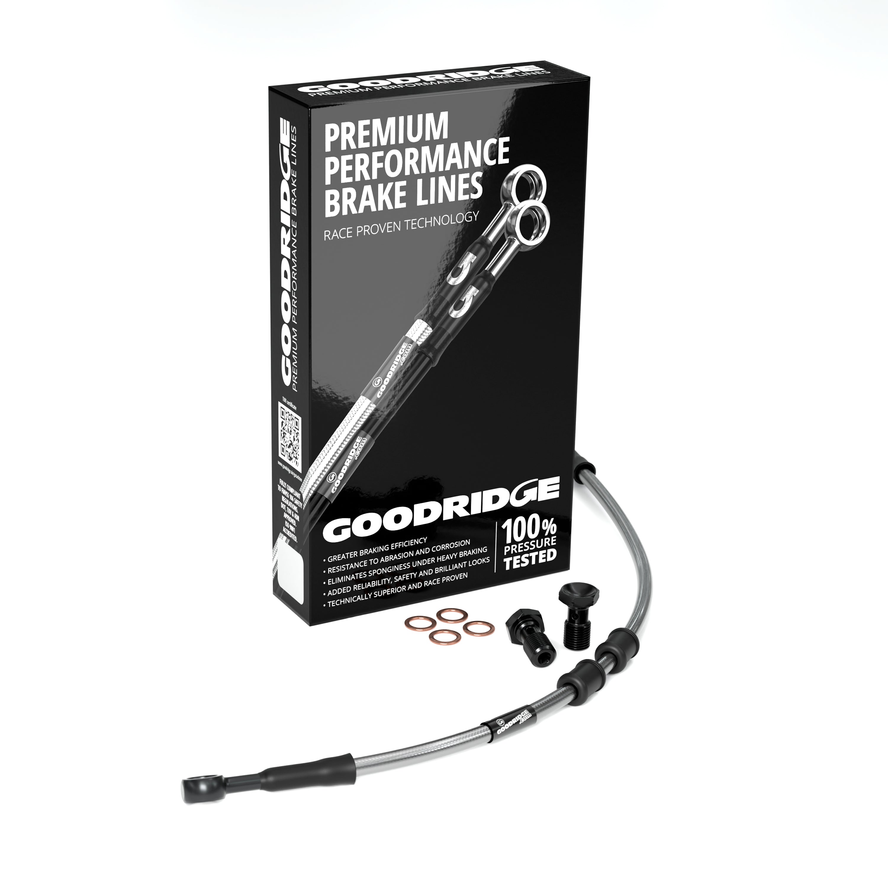 FRONT PERFORMANCE UPPER BRAKE HOSE KIT (M/C-ABS) FOR HARLEY DAVIDSON FXLRST SOFTAIL LOW RIDER ST (ABS) 22-24 Harley Davidson