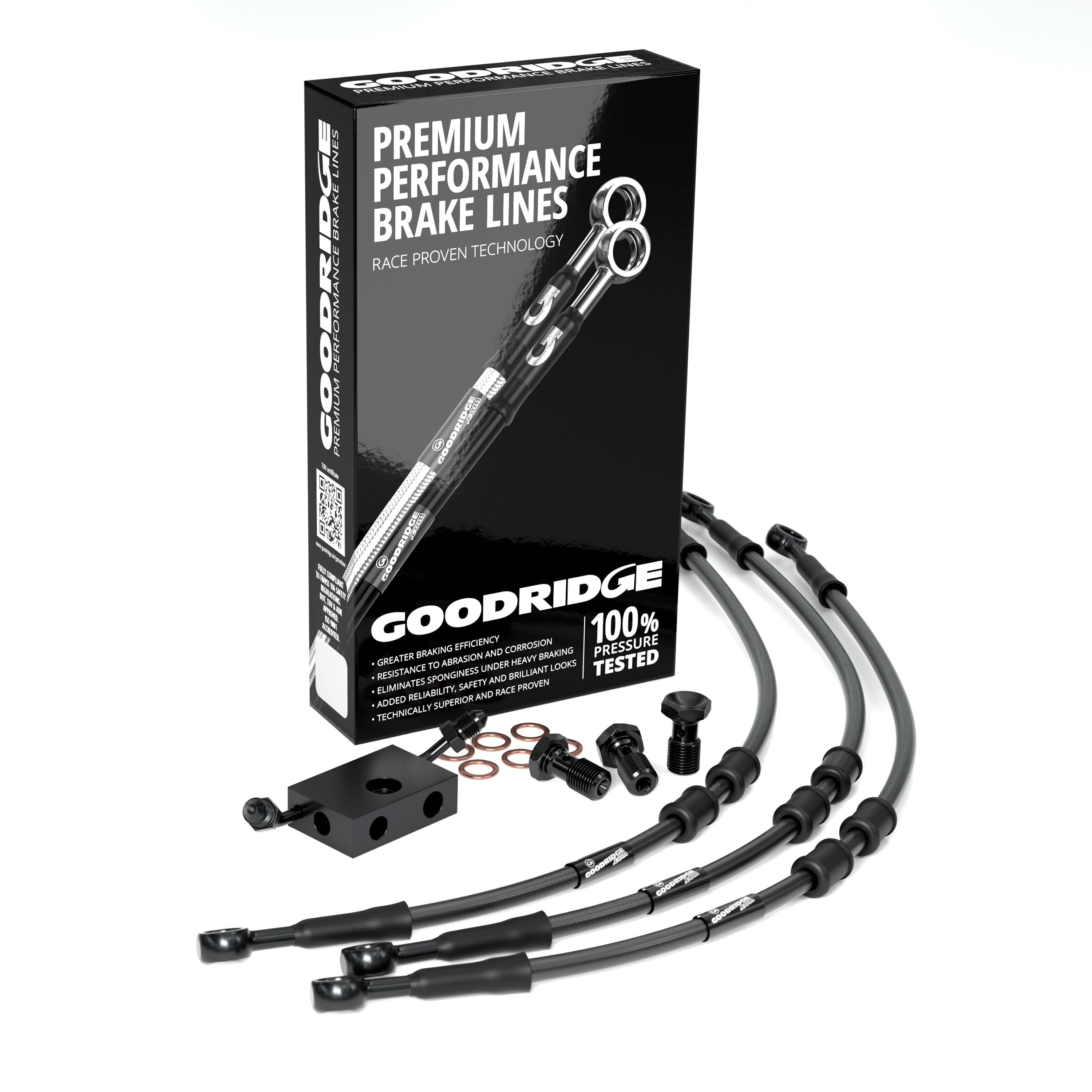 FRONT PERFORMANCE BRAKE HOSE KIT FOR HARLEY DAVIDSON FXDL DYNA LOW RIDER (ABS) 14-17 Harley Davidson