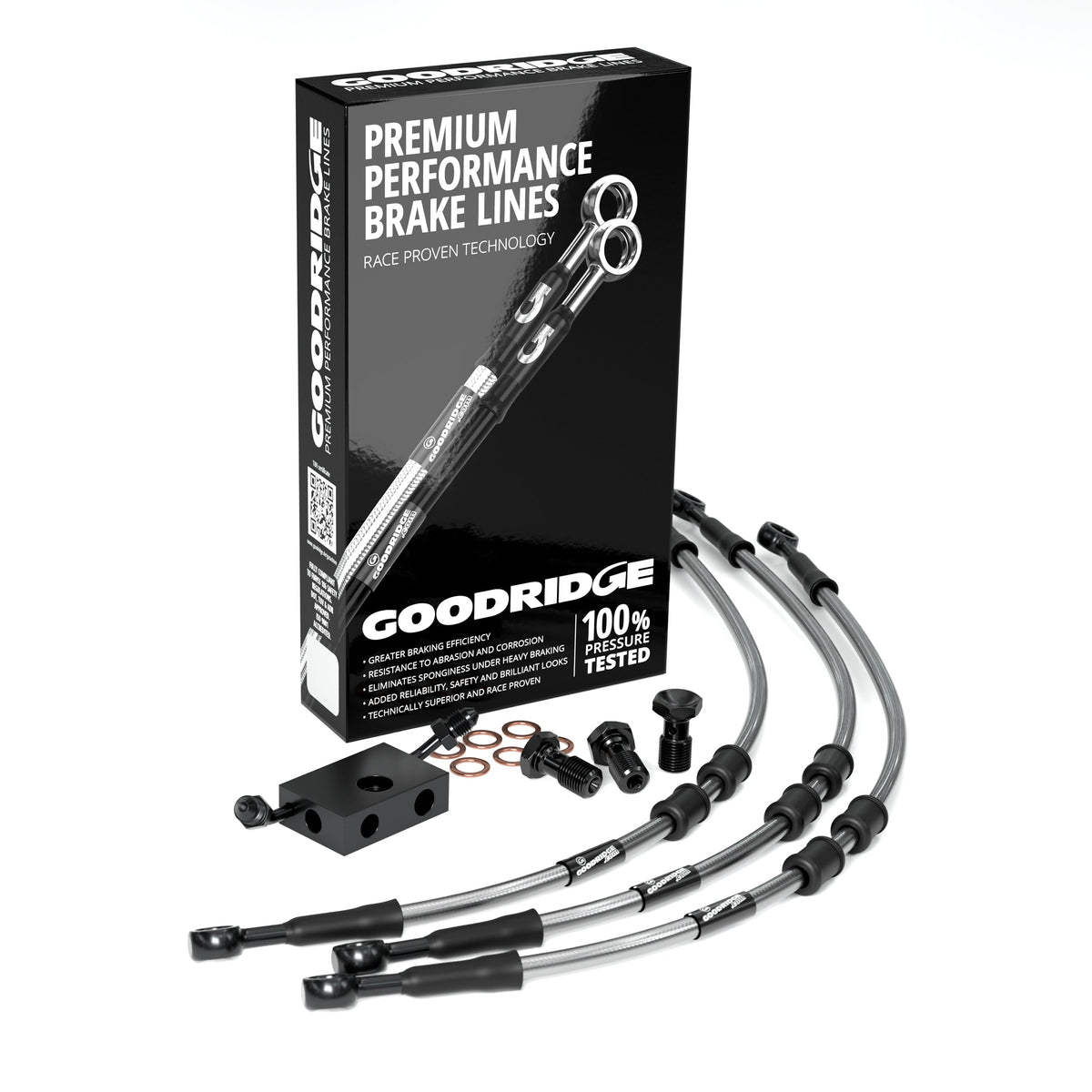 FRONT PERFORMANCE BRAKE HOSE KIT FOR HARLEY DAVIDSON FLHT ELECTRA GLIDE STANDARD (ABS) 20-22 Harley Davidson
