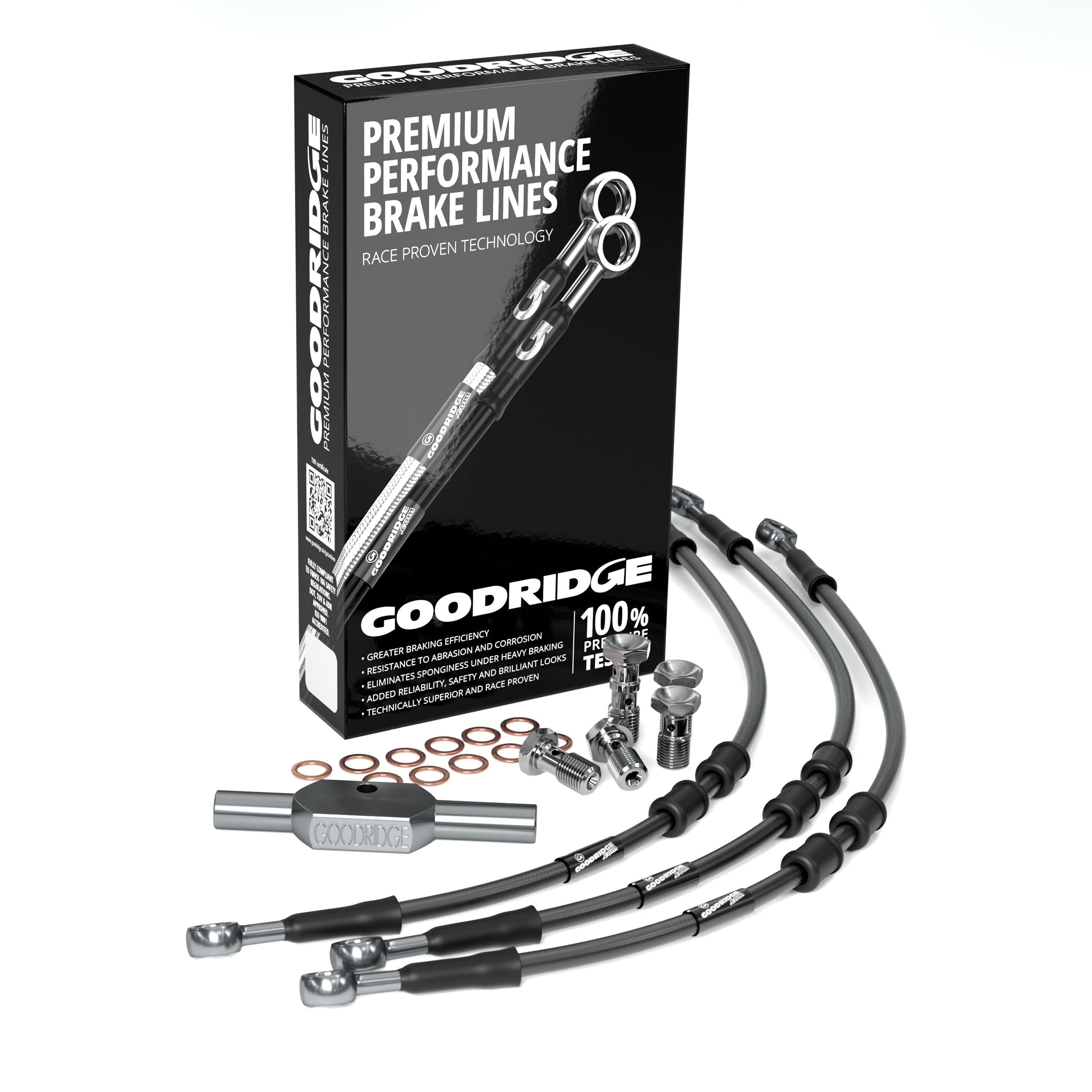 FRONT PERFORMANCE BRAKE HOSE KIT FOR HARLEY DAVIDSON FLHTCU ELECTRA GLIDE ULTRA CLASSIC (NO ABS) 08-13 Harley Davidson