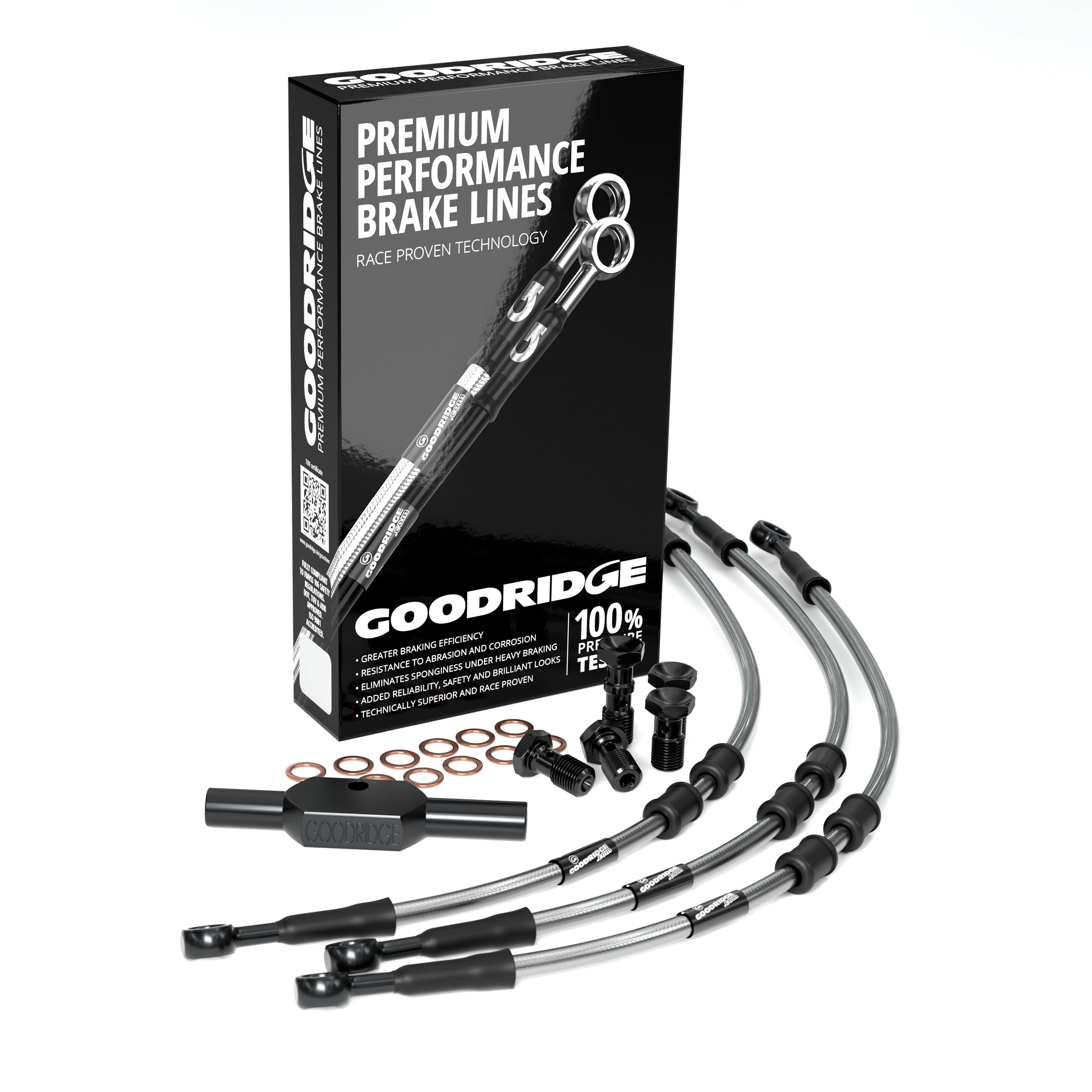 FRONT PERFORMANCE BRAKE HOSE KIT FOR HARLEY DAVIDSON FLTR ROAD GLIDE (NO ABS) 08-09 Harley Davidson