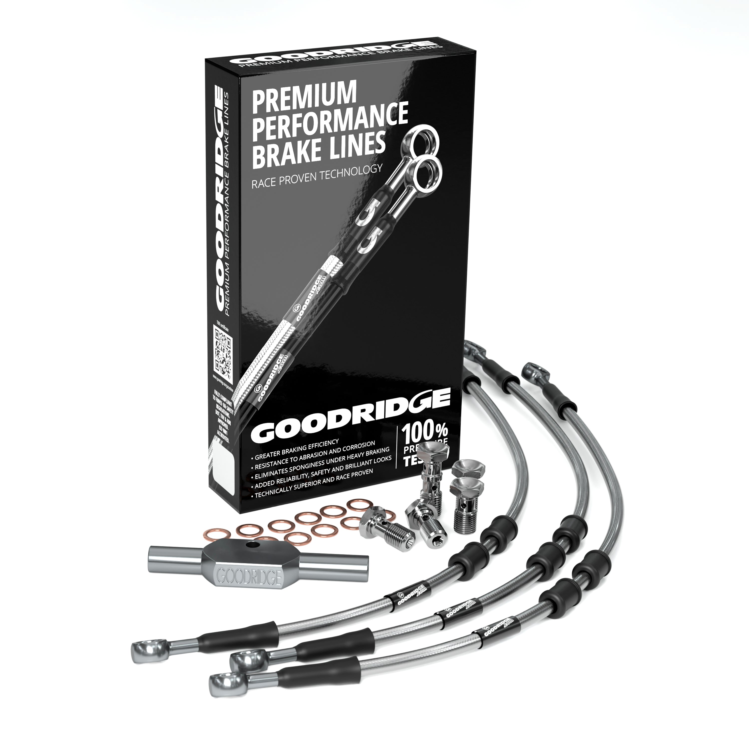 FRONT PERFORMANCE BRAKE HOSE KIT FOR HARLEY DAVIDSON FLHX STREET GLIDE (NO ABS) 08-13 Harley Davidson