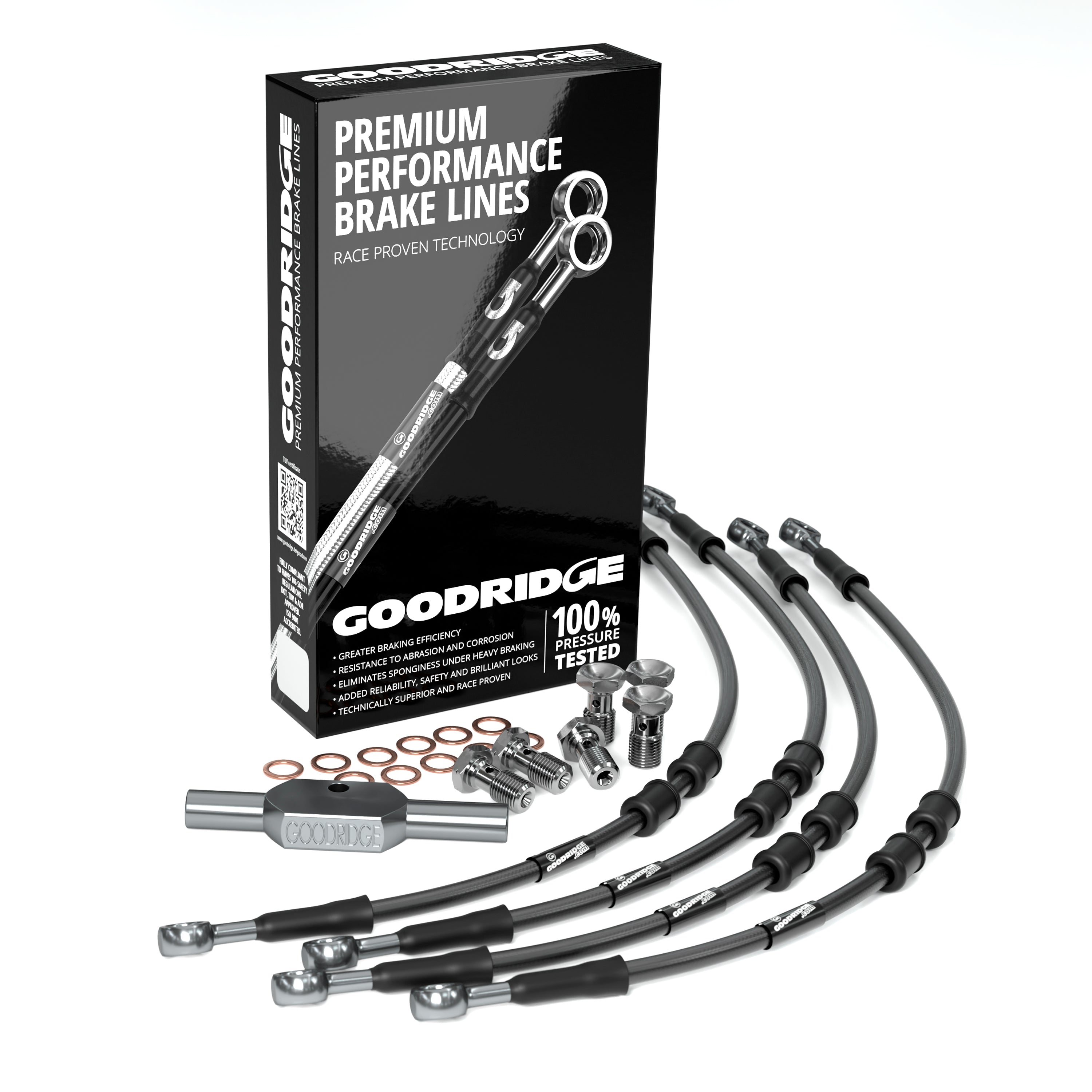 FRONT PERFORMANCE BRAKE HOSE KIT FOR HARLEY DAVIDSON FLHTCU ELECTRA GLIDE ULTRA CLASSIC (ABS) 09-13 Harley Davidson