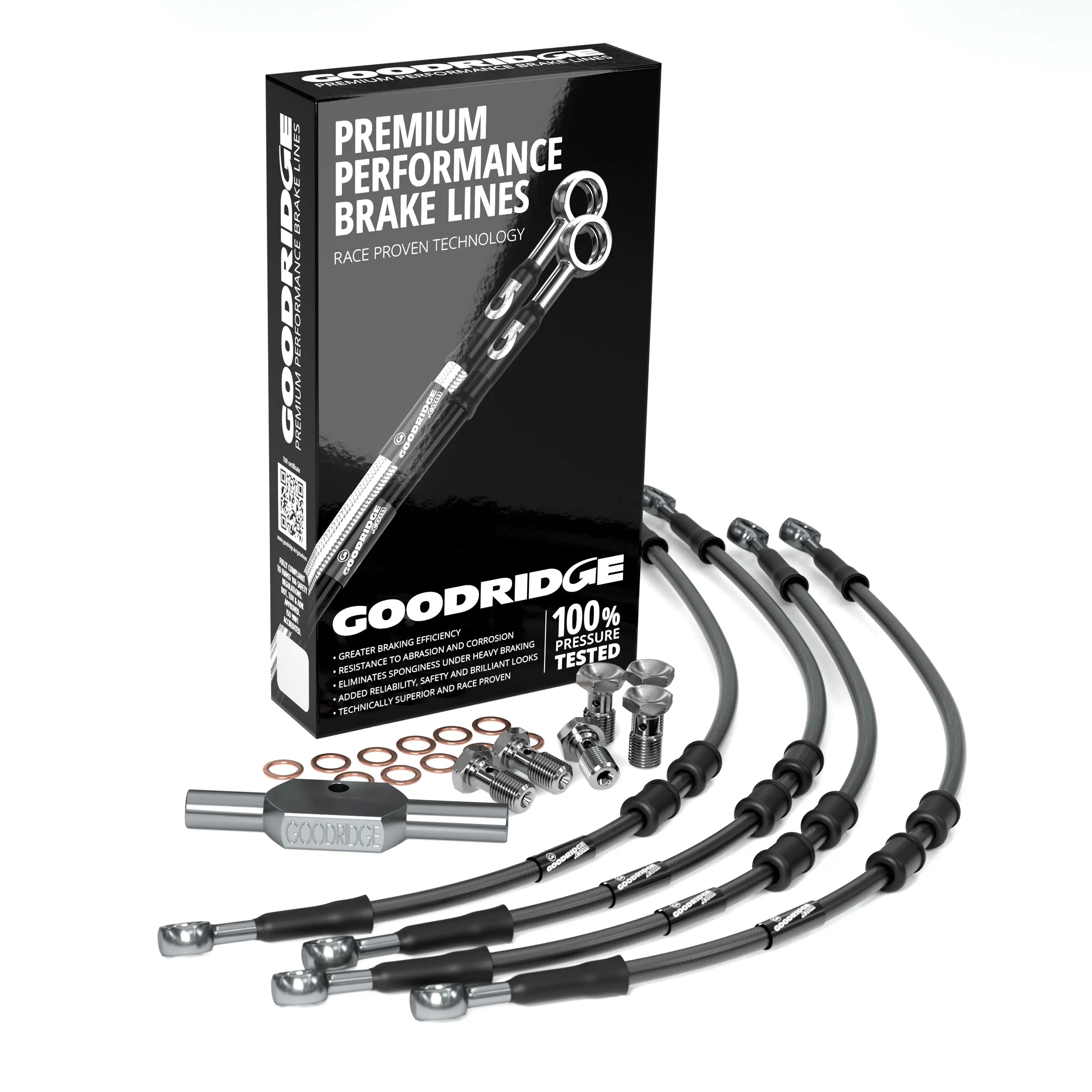 FRONT PERFORMANCE BRAKE HOSE KIT FOR HARLEY DAVIDSON FLHX STREET GLIDE (ABS) 09-13 Harley Davidson