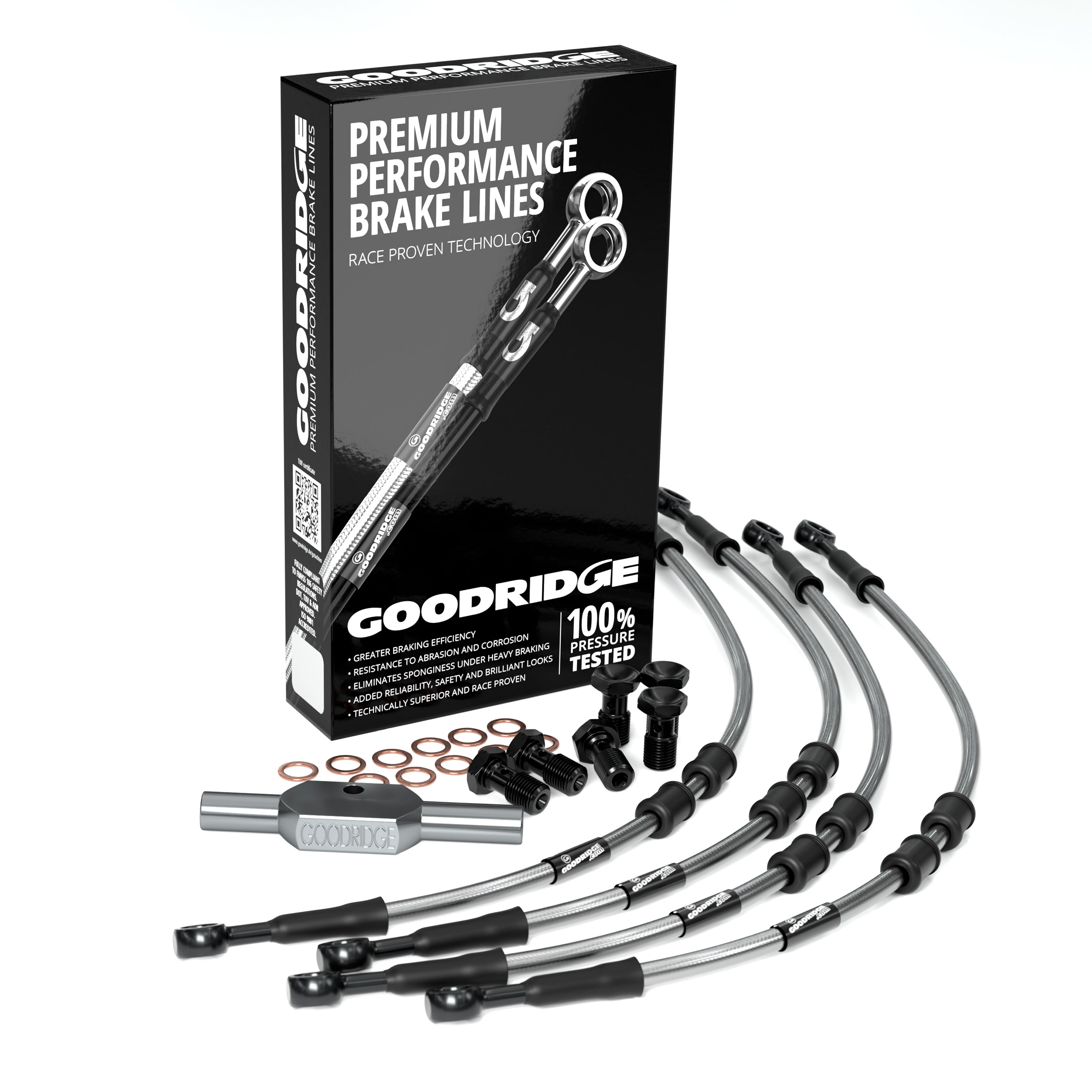 FRONT PERFORMANCE BRAKE HOSE KIT FOR HARLEY DAVIDSON FLHT ELECTRA GLIDE STANDARD (ABS) 08 Harley Davidson