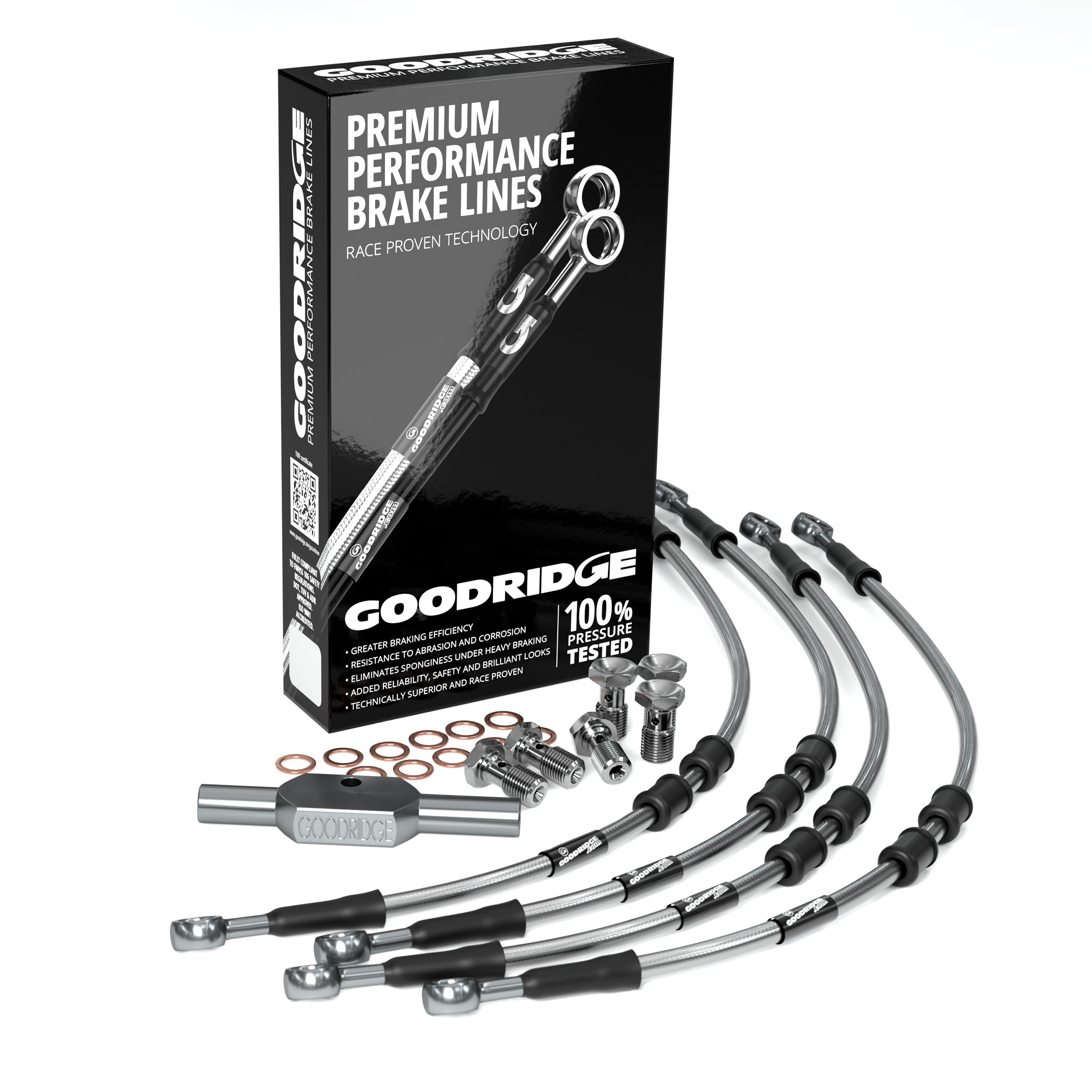 FRONT PERFORMANCE BRAKE HOSE KIT FOR HARLEY DAVIDSON FLHTP ROAD KING POLICE (ABS) 09-13 Harley Davidson