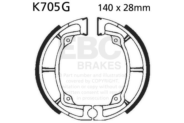 EBC Motorcycle Brake Pads for KAWASAKI KDX 250 B 1979