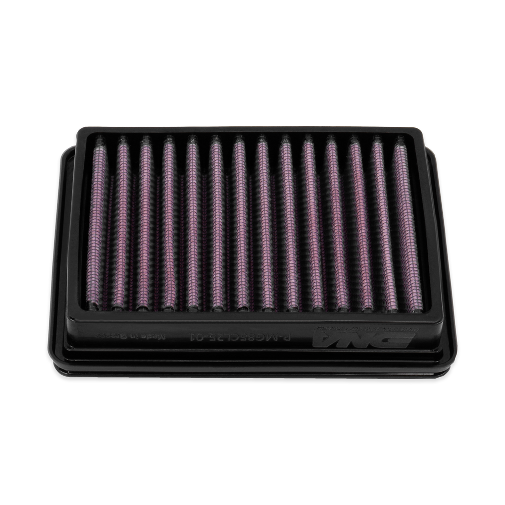 DNA high-flow performance air filter fitted to Moto Guzzi V7 Stone 850 2025 airbox with cotton gauze construction_1